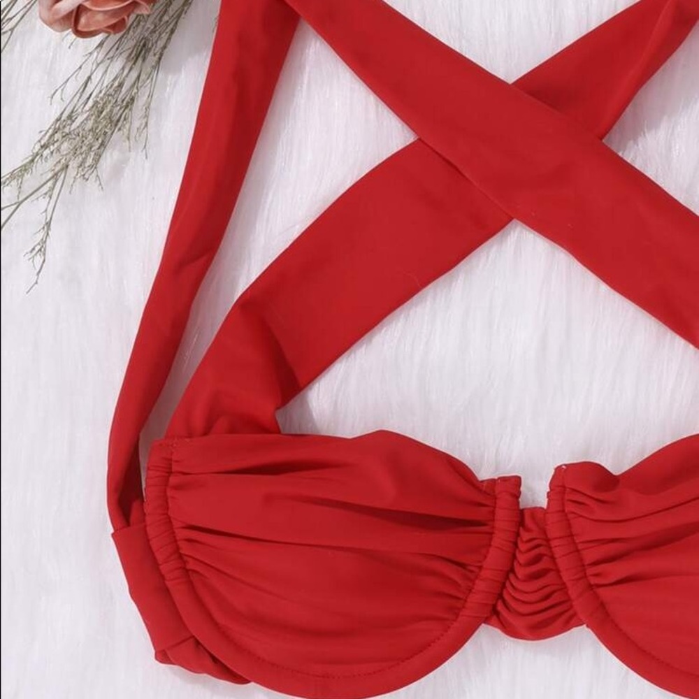 Shein red bikini